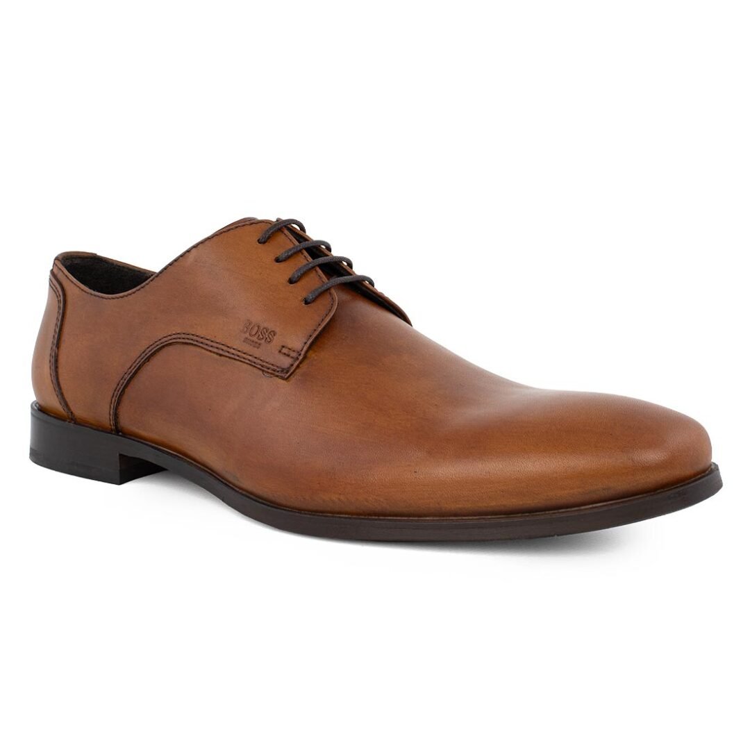 BOSS SHOES ΑΝΔΡΙΚΑ ΔΕΡΜΑΤΙΝΑ ΚΛΑΣΙΚΑ ΠΑΠΟΥΤΣΙΑ V4972 COGNAC AQUA - Image 2