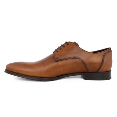 BOSS SHOES ΑΝΔΡΙΚΑ ΔΕΡΜΑΤΙΝΑ ΚΛΑΣΙΚΑ ΠΑΠΟΥΤΣΙΑ V4972 COGNAC AQUA - Image 3