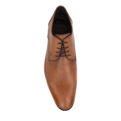 BOSS SHOES ΑΝΔΡΙΚΑ ΔΕΡΜΑΤΙΝΑ ΚΛΑΣΙΚΑ ΠΑΠΟΥΤΣΙΑ V4972 COGNAC AQUA - Image 5