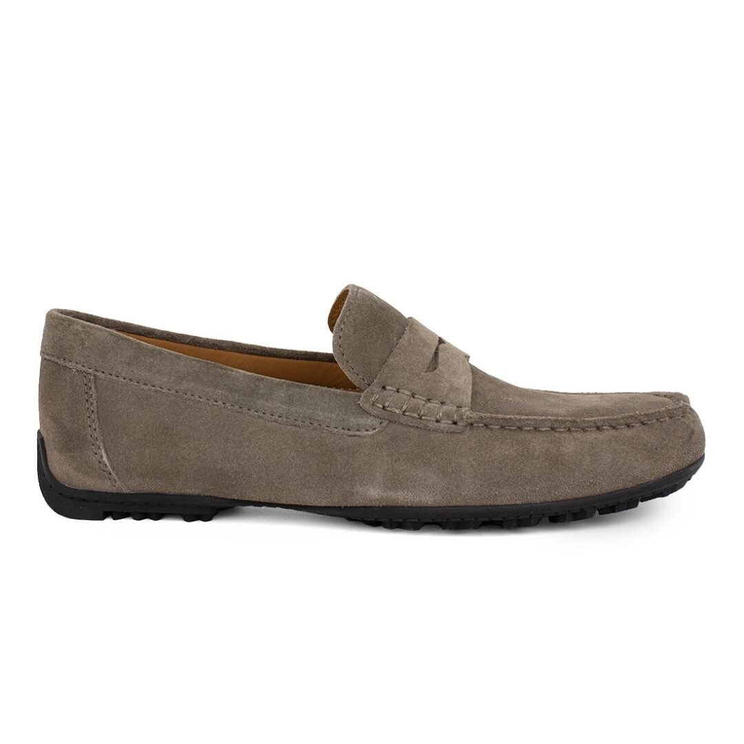 GEOX ΑΝΔΡΙΚΑ ΔΕΡΜΑΤΙΝΑ ΜΟΚΑΣΙΝΙΑ KOSMOPOLIS + GRIP B DOVE GREY SUEDE