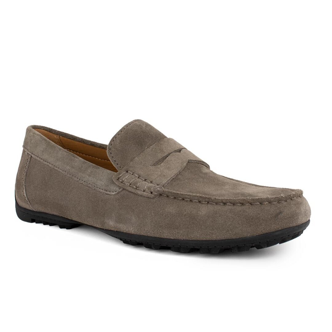 GEOX ΑΝΔΡΙΚΑ ΔΕΡΜΑΤΙΝΑ ΜΟΚΑΣΙΝΙΑ KOSMOPOLIS + GRIP B DOVE GREY SUEDE - Image 2