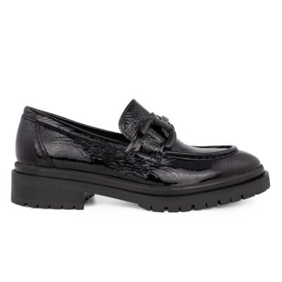 BOSS SHOES ΓΥΝΑΙΚΕΙΑ ΔΕΡΜΑΤΙΝΑ LOAFERS XW7374 BLACK