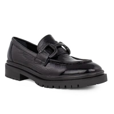 BOSS SHOES ΓΥΝΑΙΚΕΙΑ ΔΕΡΜΑΤΙΝΑ LOAFERS XW7374 BLACK - Image 2