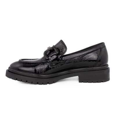 BOSS SHOES ΓΥΝΑΙΚΕΙΑ ΔΕΡΜΑΤΙΝΑ LOAFERS XW7374 BLACK - Image 3