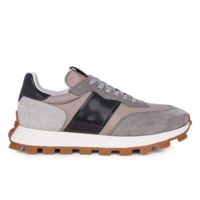 PERLAMODA ΑΝΔΡΙΚΑ ΔΕΡΜΑΤΙΝΑ SNEAKERS 7200209 GREY