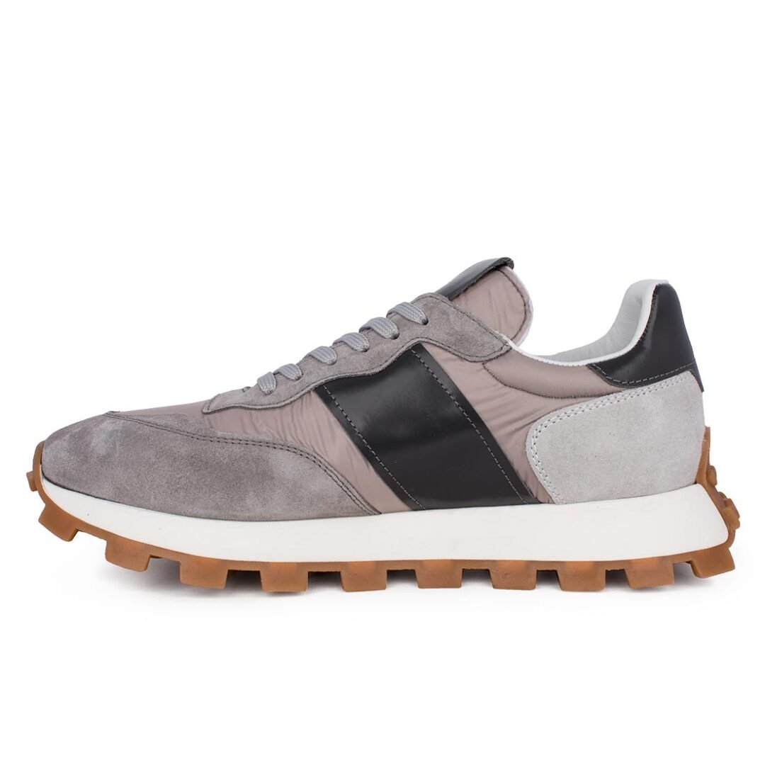 PERLAMODA ΑΝΔΡΙΚΑ ΔΕΡΜΑΤΙΝΑ SNEAKERS 7200209 GREY - Image 3