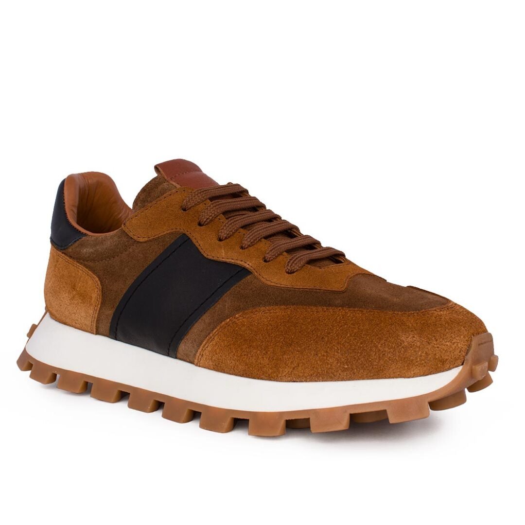 PERLAMODA ΑΝΔΡΙΚΑ ΔΕΡΜΑΤΙΝΑ SNEAKERS 7200209 COGNAC - Image 2