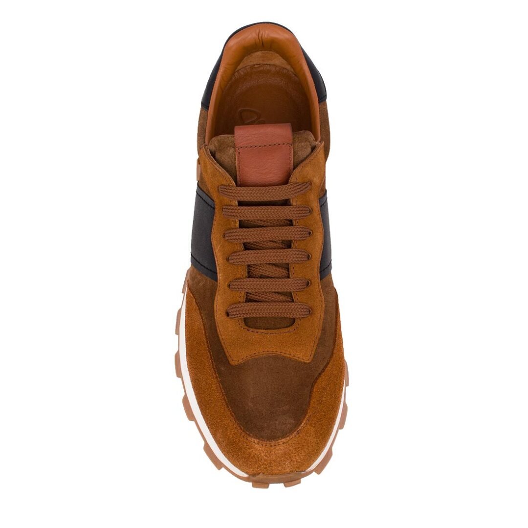 PERLAMODA ΑΝΔΡΙΚΑ ΔΕΡΜΑΤΙΝΑ SNEAKERS 7200209 COGNAC - Image 5