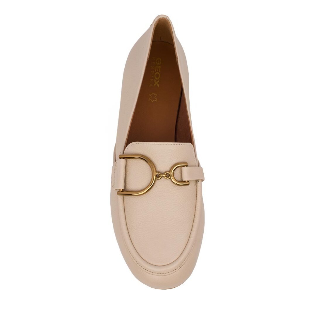 GEOX ΓΥΝΑΙΚΕΙΑ ΔΕΡΜΑΤΙΝΑ DRIVER LOAFERS D PALMARIA J LIGHT SAND - Image 5