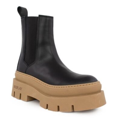 REPLAY PREMIUM ΓΥΝΑΙΚΕΙΑ ΔΕΡΜΑΤΙΝΑ CHELSEA BOOTS NATHALIE CHELSEA LA RL820002L 0003 BLACK - Image 2