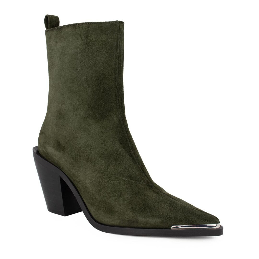 NEWD BY TAMARIS ΓΥΝΑΙΚΕΙΕΣ ΔΕΡΜΑΤΙΝΕΣ COWBOY BOOTS 1-25000-41 722 OLIVE - Image 2