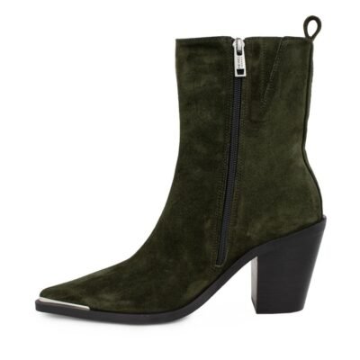 NEWD BY TAMARIS ΓΥΝΑΙΚΕΙΕΣ ΔΕΡΜΑΤΙΝΕΣ COWBOY BOOTS 1-25000-41 722 OLIVE - Image 3