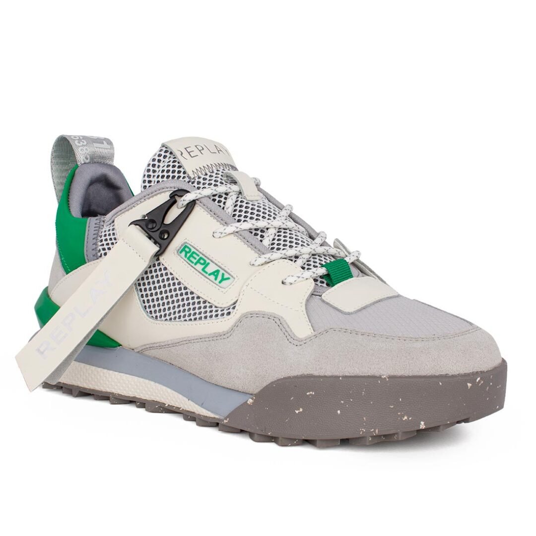 REPLAY ΑΝΔΡΙΚΑ SNEAKERS FIELD 2.0 WIND RS8L0006L 3375 WHITE/GREY/GREEN - Image 2