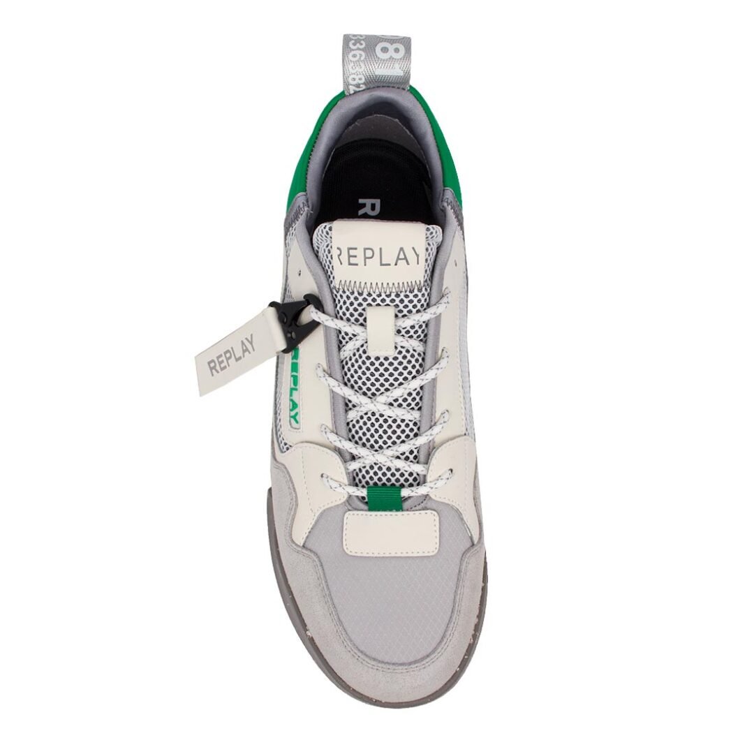 REPLAY ΑΝΔΡΙΚΑ SNEAKERS FIELD 2.0 WIND RS8L0006L 3375 WHITE/GREY/GREEN - Image 6