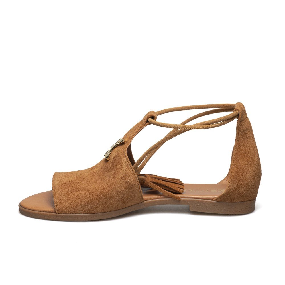 KRICKET ΓΥΝΑΙΚΕΙΑ ΔΕΡΜΑΤΙΝΑ FLAT ΣΑΝΔΑΛΙΑ 20225 ΤΑΜΠΑ - Image 3