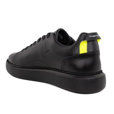AMBITIOUS ΑΝΔΡΙΚΑ ΔΕΡΜΑΤΙΚΑ SNEAKERS ECLIPSE 11030 ΜΑΥΡΑ - Image 4