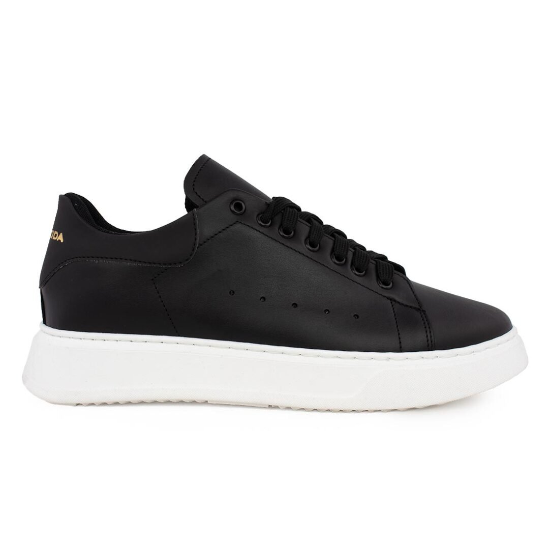 PERLAMODA ΑΝΔΡΙΚΑ ΔΕΡΜΑΤΙΝΑ SNEAKERS REY1IV BLACK