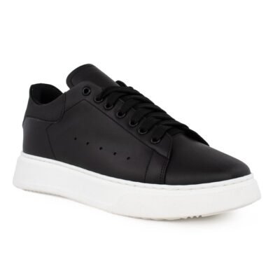 PERLAMODA ΑΝΔΡΙΚΑ ΔΕΡΜΑΤΙΝΑ SNEAKERS REY1IV BLACK - Image 2