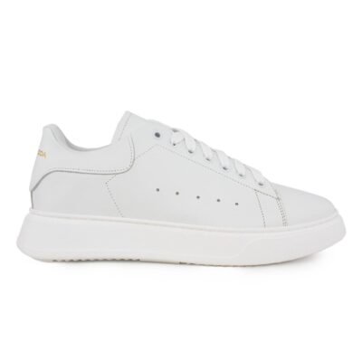 PERLAMODA ΑΝΔΡΙΚΑ ΔΕΡΜΑΤΙΝΑ SNEAKERS REY1IV WHITE