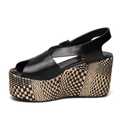 PAOLA FERRI ΓΥΝΑΙΚΕΙΕΣ ΔΕΡΜΑΤΙΝΕΣ ΠΛΑΤΦΟΡΜΕΣ D7422 ΜΑΥΡΕΣ - Image 3