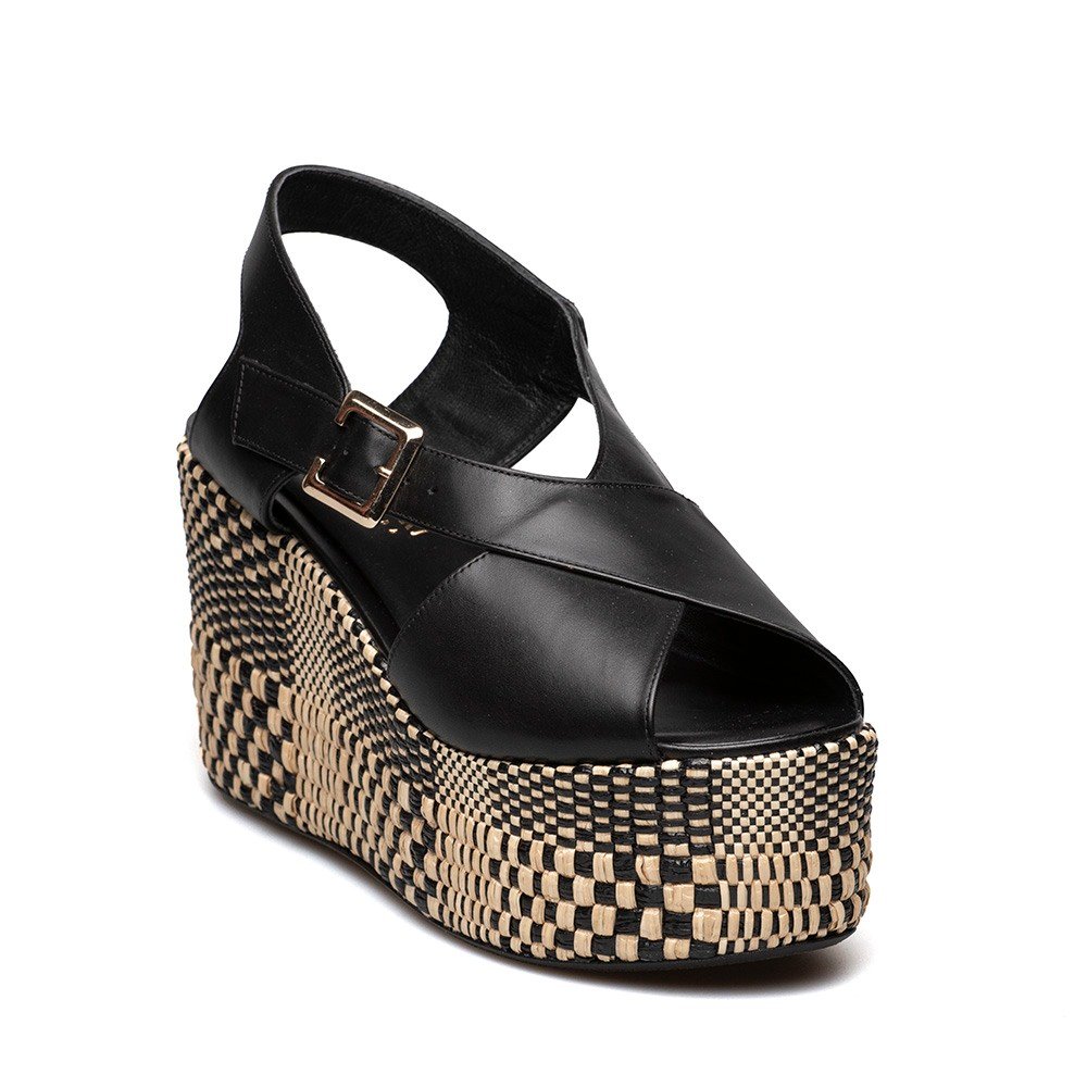 PAOLA FERRI ΓΥΝΑΙΚΕΙΕΣ ΔΕΡΜΑΤΙΝΕΣ ΠΛΑΤΦΟΡΜΕΣ D7422 ΜΑΥΡΕΣ - Image 2