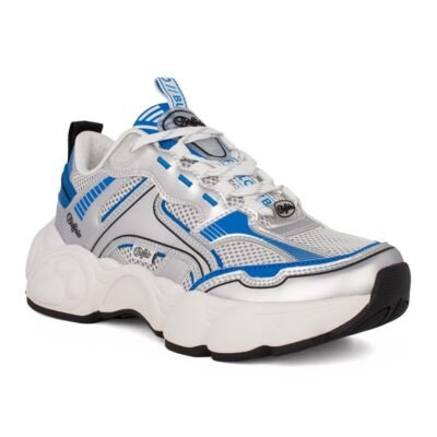 BUFFALO ΓΥΝΑΙΚΕΙΑ SNEAKERS CLD RUN JOG SILVER/WHITE/BLUE VEGAN NAPPA - Image 2