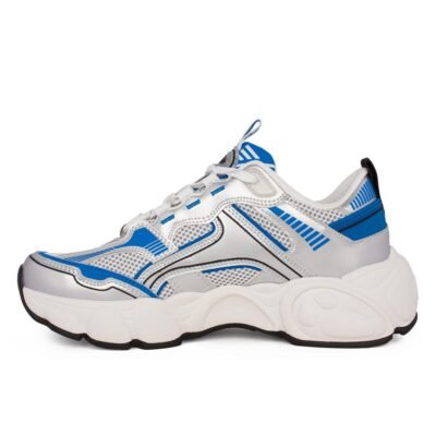 BUFFALO ΓΥΝΑΙΚΕΙΑ SNEAKERS CLD RUN JOG SILVER/WHITE/BLUE VEGAN NAPPA - Image 3