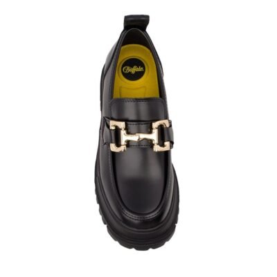 BUFFALO ΓΥΝΑΙΚΕΙΑ LOAFERS ASPHA LOAFER CHAIN N BLACK VEGAN NAPPA - Image 6