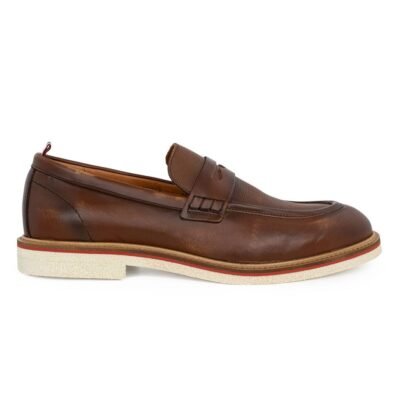 AMBITIOUS ΑΝΔΡΙΚΑ ΔΕΡΜΑΤΙΝΑ LOAFERS 11871A-6327AM CAMEL