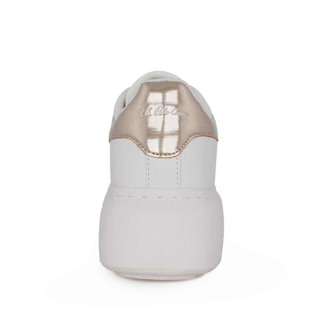 US POLO ΓΥΝΑΙΚΕΙΑ SNEAKERS BRITNY001 WHITE/GOLD - Image 4