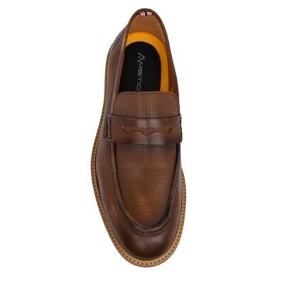 AMBITIOUS ΑΝΔΡΙΚΑ ΔΕΡΜΑΤΙΝΑ LOAFERS 11871A-6327AM CAMEL - Image 5