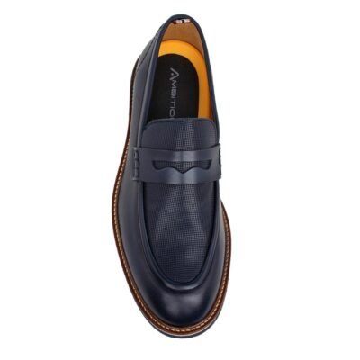 AMBITIOUS ΑΝΔΡΙΚΑ ΔΕΡΜΑΤΙΝΑ LOAFERS 11871A-6176AM NAVY - Image 5
