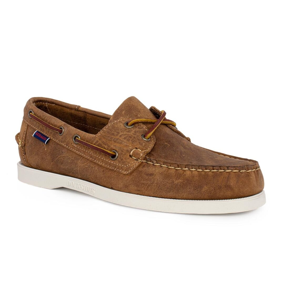 SEBAGO ΑΝΔΡΙΚΑ BOAT SHOES DOCKSIDES PORTLAND CRAZY BROWN TAN - Image 2