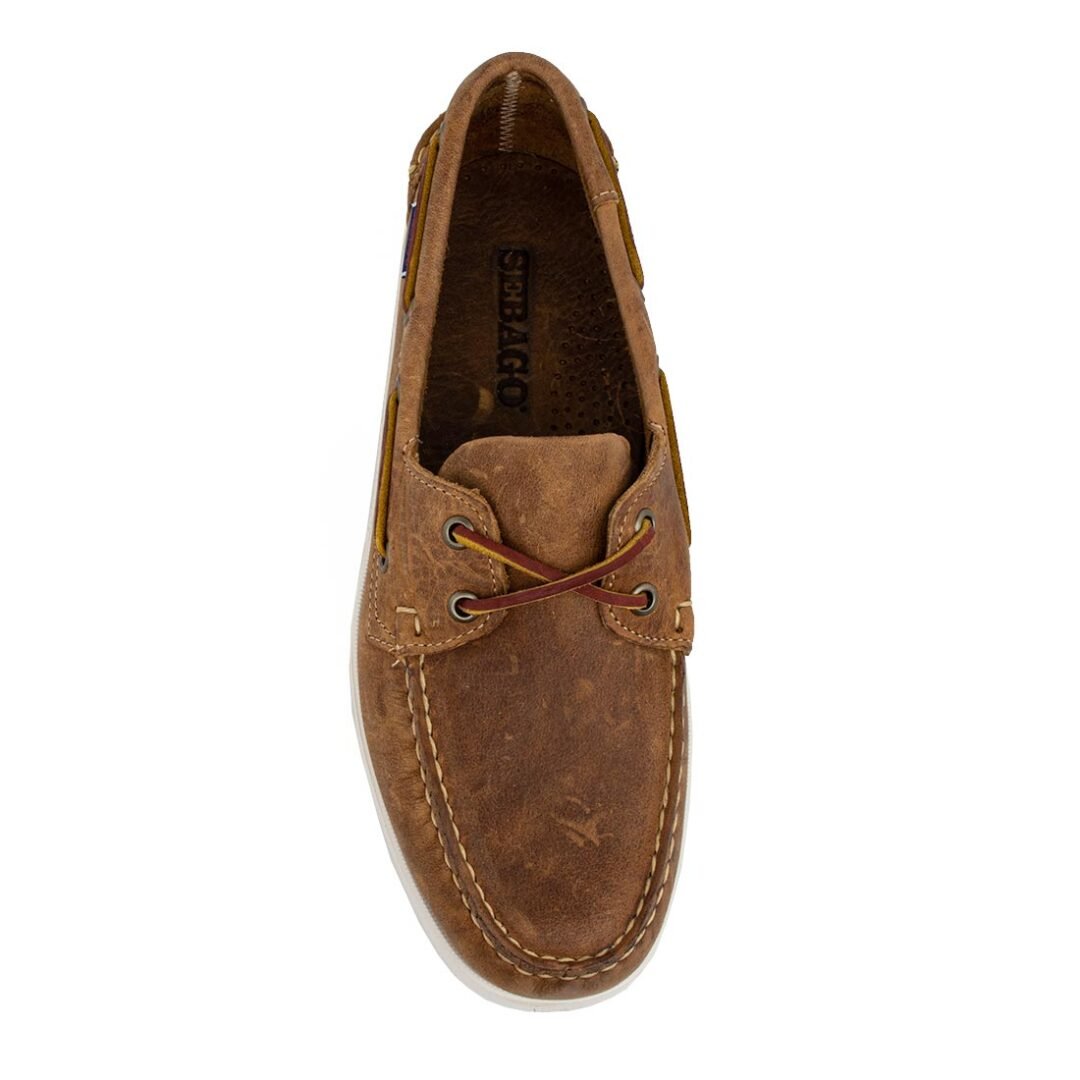SEBAGO ΑΝΔΡΙΚΑ BOAT SHOES DOCKSIDES PORTLAND CRAZY BROWN TAN - Image 5