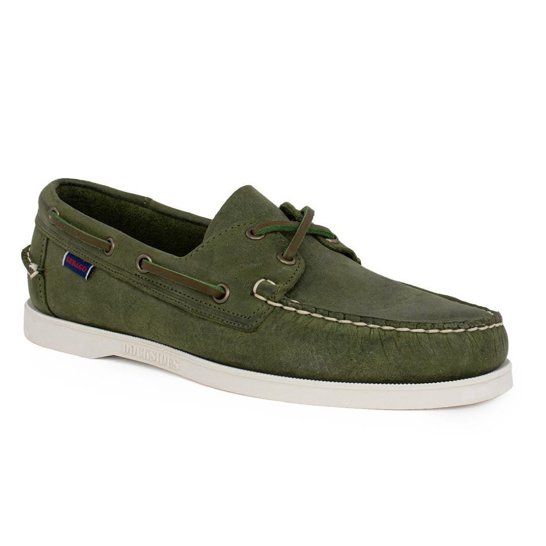 SEBAGO ΑΝΔΡΙΚΑ BOAT SHOES DOCKSIDES PORTLAND CRAZY GREEN MILITARY - Image 2