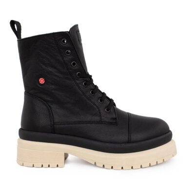 ROBINSON SHOES ΓΥΝΑΙΚΕΙΑ ΔΕΡΜΑΤΙΝΑ ΑΡΒΥΛΑΚΙΑ 113055 ΜΑΥΡΑ