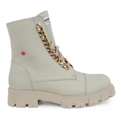 ROBINSON SHOES ΓΥΝΑΙΚΕΙΑ ΔΕΡΜΑΤΙΝΑ ΑΡΒΥΛΑΚΙΑ 113330 IVORY