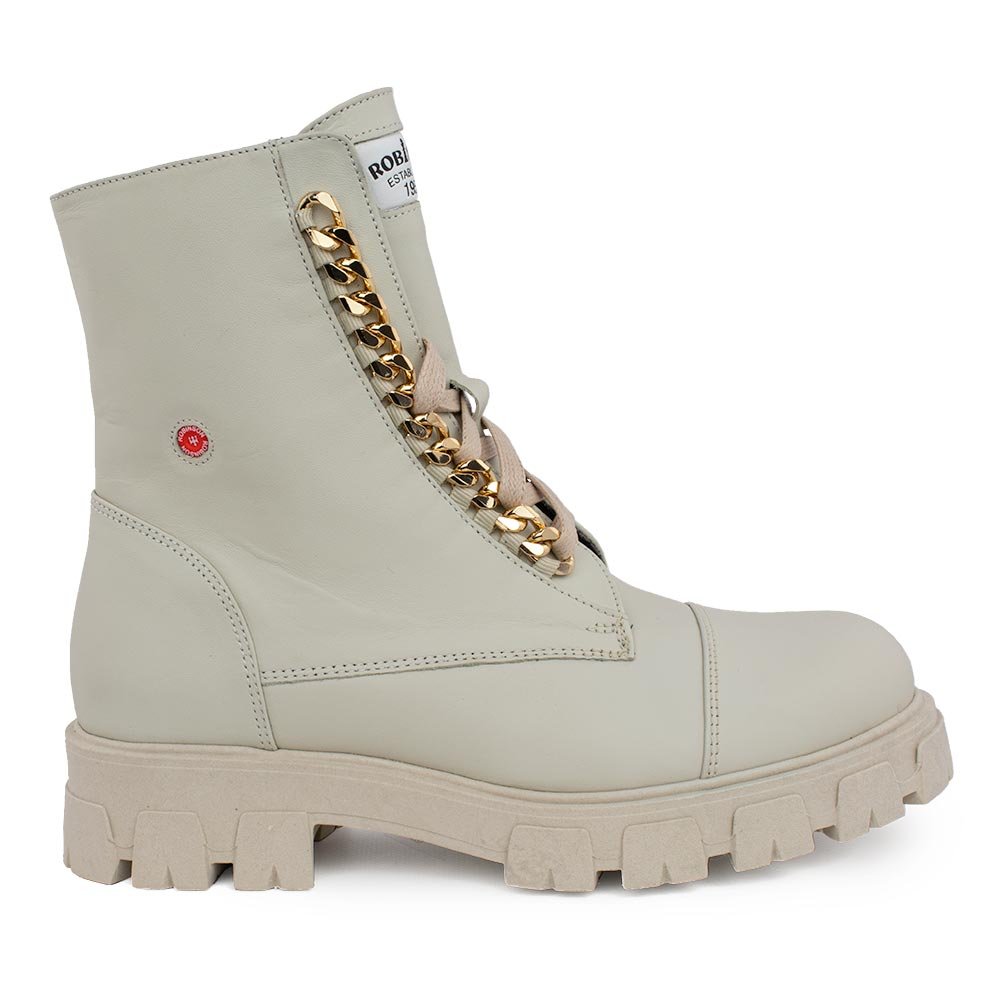 ROBINSON SHOES ΓΥΝΑΙΚΕΙΑ ΔΕΡΜΑΤΙΝΑ ΑΡΒΥΛΑΚΙΑ 113330 IVORY