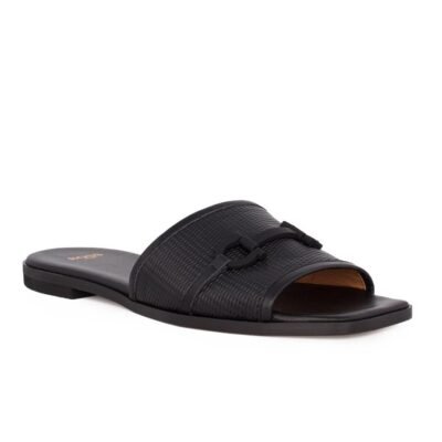 BOSS SHOES ΓΥΝΑΙΚΕΙΕΣ ΔΕΡΜΑΤΙΝΕΣ FLAT ΠΑΝΤΟΦΛΕΣ ZWCH014 BLACK COLANDER - Image 2