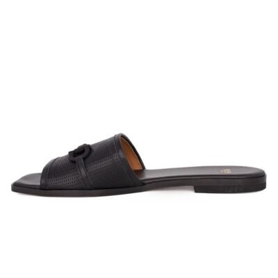 BOSS SHOES ΓΥΝΑΙΚΕΙΕΣ ΔΕΡΜΑΤΙΝΕΣ FLAT ΠΑΝΤΟΦΛΕΣ ZWCH014 BLACK COLANDER - Image 3