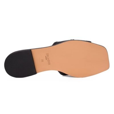 BOSS SHOES ΓΥΝΑΙΚΕΙΕΣ ΔΕΡΜΑΤΙΝΕΣ FLAT ΠΑΝΤΟΦΛΕΣ ZWCH014 BLACK COLANDER - Image 4
