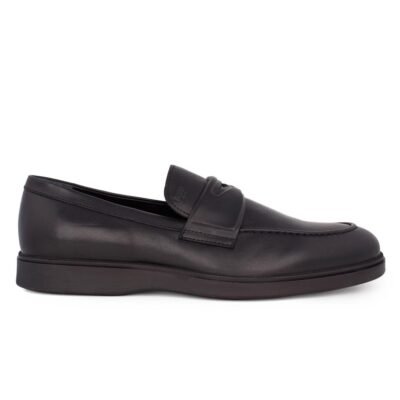 BOSS SHOES ΑΝΔΡΙΚΑ ΔΕΡΜΑΤΙΝΑ LOAFERS A7537 BLACK MARINO