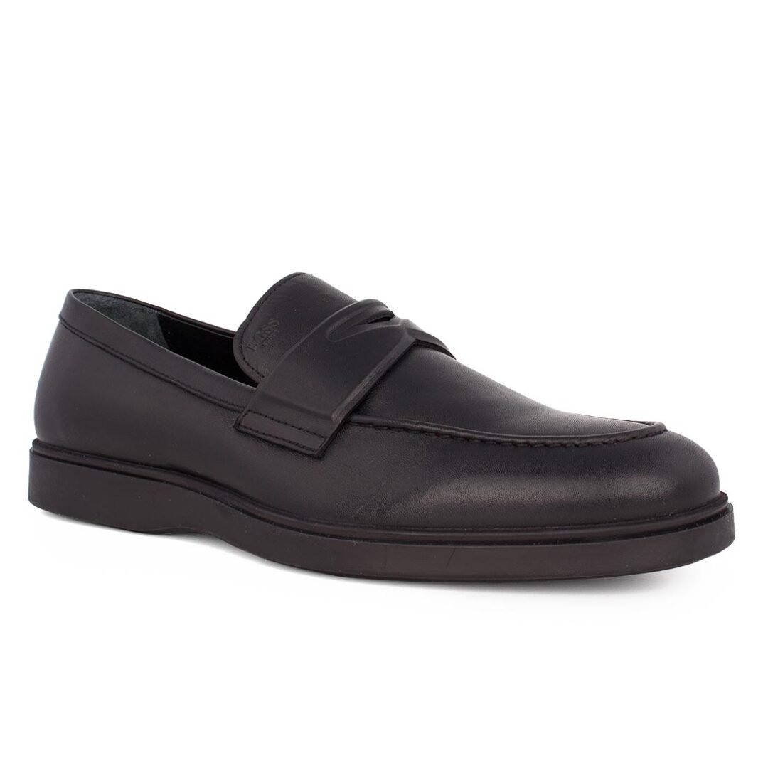 BOSS SHOES ΑΝΔΡΙΚΑ ΔΕΡΜΑΤΙΝΑ LOAFERS A7537 BLACK MARINO - Image 2