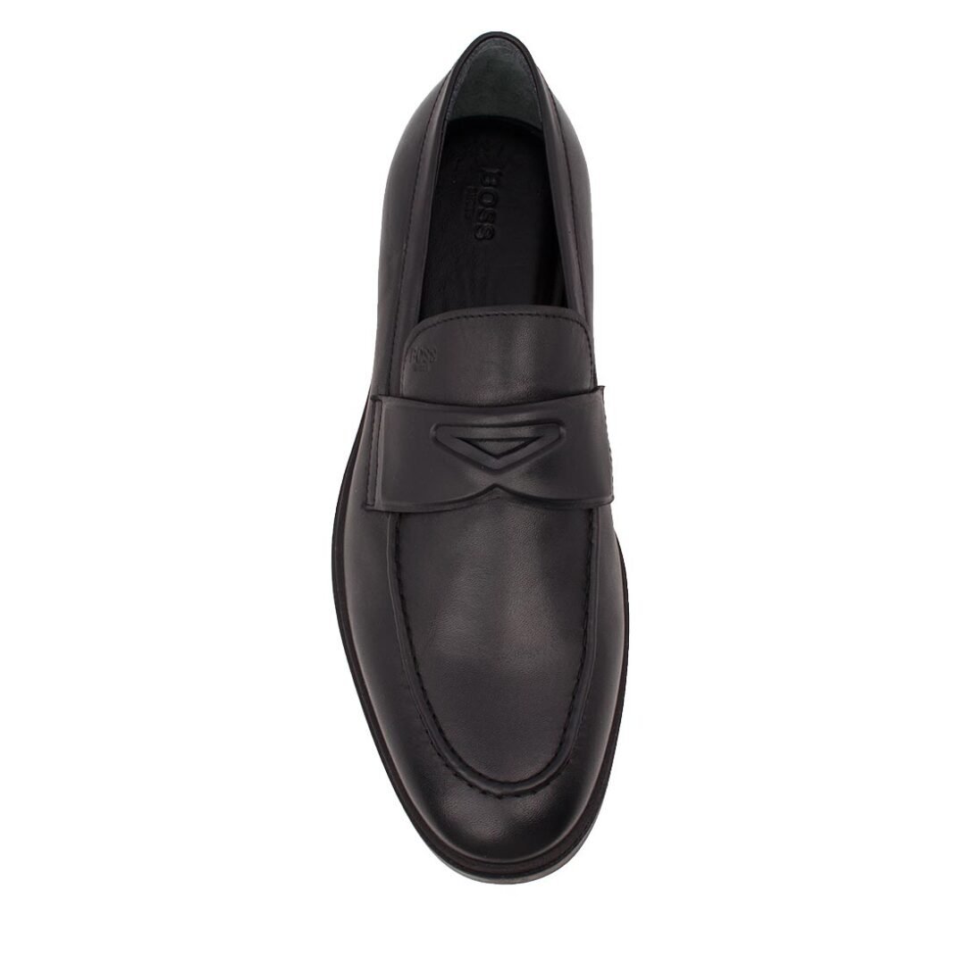 BOSS SHOES ΑΝΔΡΙΚΑ ΔΕΡΜΑΤΙΝΑ LOAFERS A7537 BLACK MARINO - Image 5