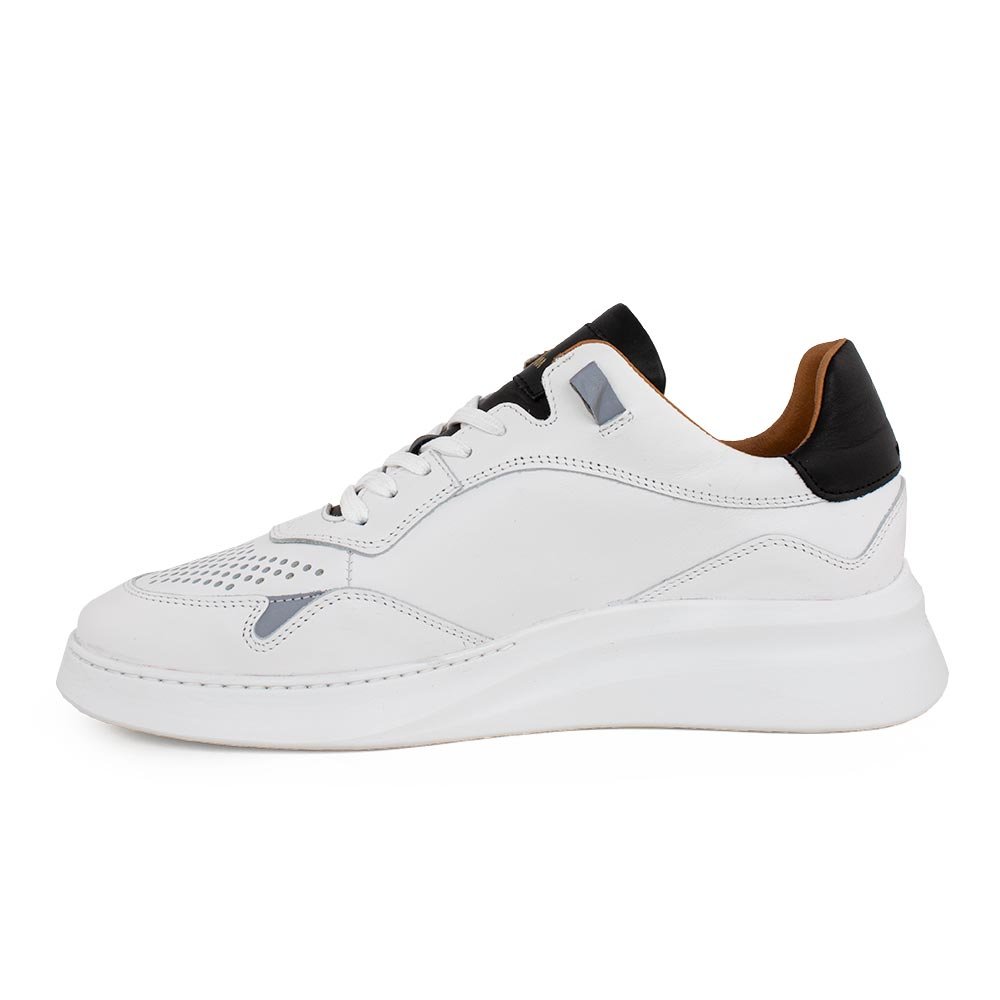 PERLAMODA ΑΝΔΡΙΚΑ ΔΕΡΜΑΤΙΝΑ XLight SNEAKERS PRESIDENT 200.0 ΛΕΥΚΑ - Image 3