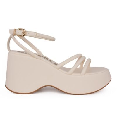 BUFFALO ΓΥΝΑΙΚΕΙΕΣ ΠΛΑΤΦΟΡΜΕΣ JOY MSS SANDAL OFFWHITE NAPPA