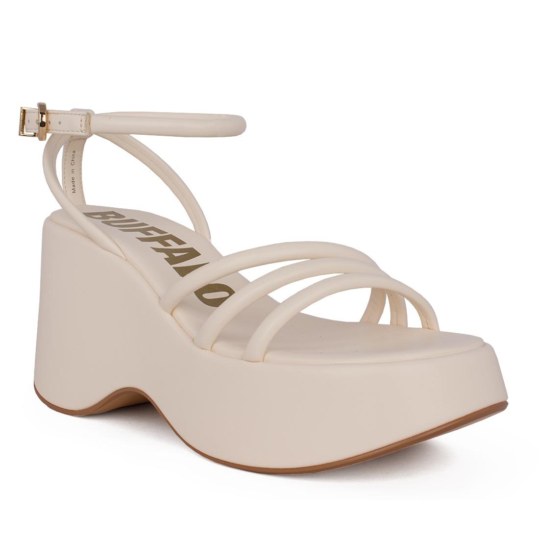 BUFFALO ΓΥΝΑΙΚΕΙΕΣ ΠΛΑΤΦΟΡΜΕΣ JOY MSS SANDAL OFFWHITE NAPPA - Image 3