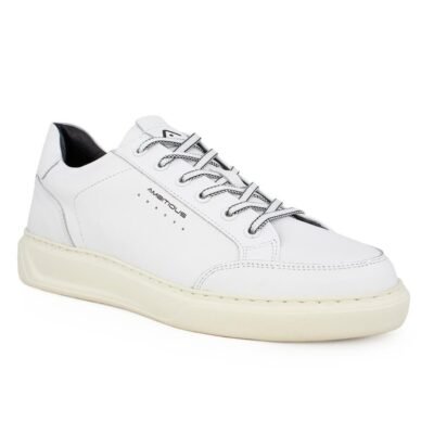 AMBITIOUS ΑΝΔΡΙΚΑ ΔΕΡΜΑΤΙΝΑ XLight SNEAKERS 12861-4838A WHITE - Image 2