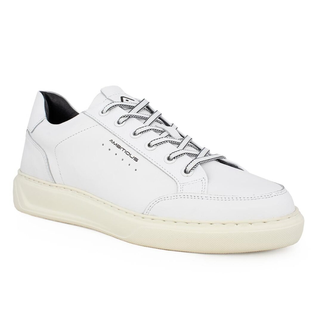 AMBITIOUS ΑΝΔΡΙΚΑ ΔΕΡΜΑΤΙΝΑ XLight SNEAKERS 12861-4838A WHITE - Image 2