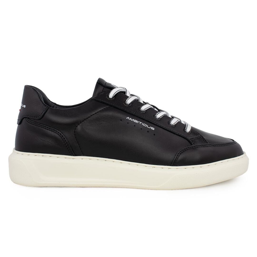 AMBITIOUS ΑΝΔΡΙΚΑ ΔΕΡΜΑΤΙΝΑ XLight SNEAKERS 12861-4848A BLACK